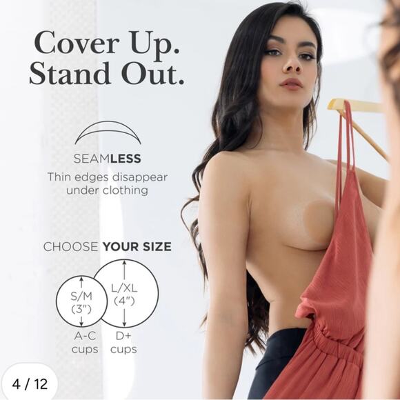 Nippies Adhesive Nipple Covers Brown Coco Color D+ Cups Sealed - Picture 2 of 4